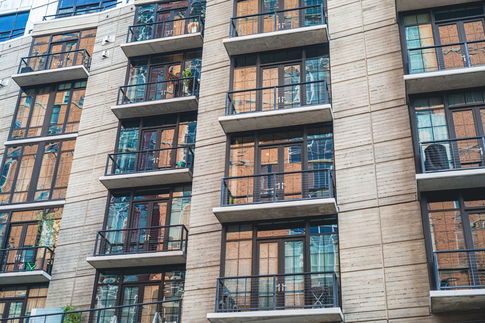 The exterior of a managed apartment building